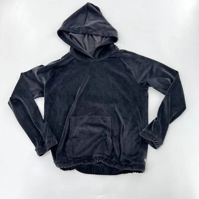 Zella Niñas XL (14/16) Negro Sudadera con Capucha Manga Raglán Terciopelo Canguro Bolsillo Sólido Foto 1 de 4