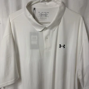 Under Armour Shirt Mens 4XL Gray Short Sleeve Polo Golf Performance Hear Gear - Picture 1 of 7