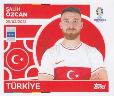 PANINI FUßBALL UEFA EM EURO 2024 DEUTSCHLAND Topps Sticker European Football Championship Euro 2024 No. TUR 14: Salih Özcan Türkiye Image NEW PRODUCT