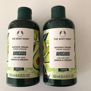 2 THE BODY SHOP AVOCADO SHOWER CREAM 250ml MOISTURE SKIN - Picture 1 of 2