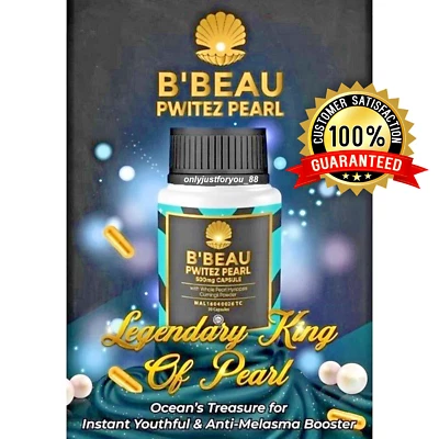 SATIN SKINZ Bbeau Pwitez Pearl Skin Whitening Supplement Anti Aging 30 Caps DHL - Image 1 of 4