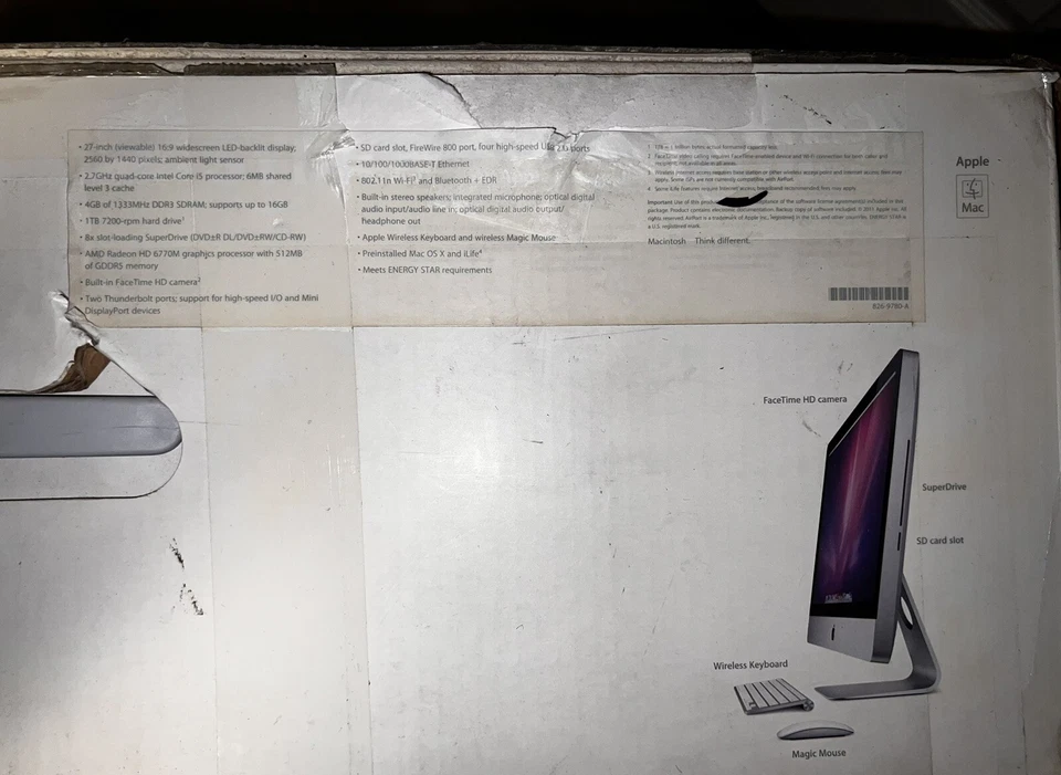 Apple iMac 27" 2011 AMD RADEON HD 5770M (UPGRADED) - Image 1 of 4