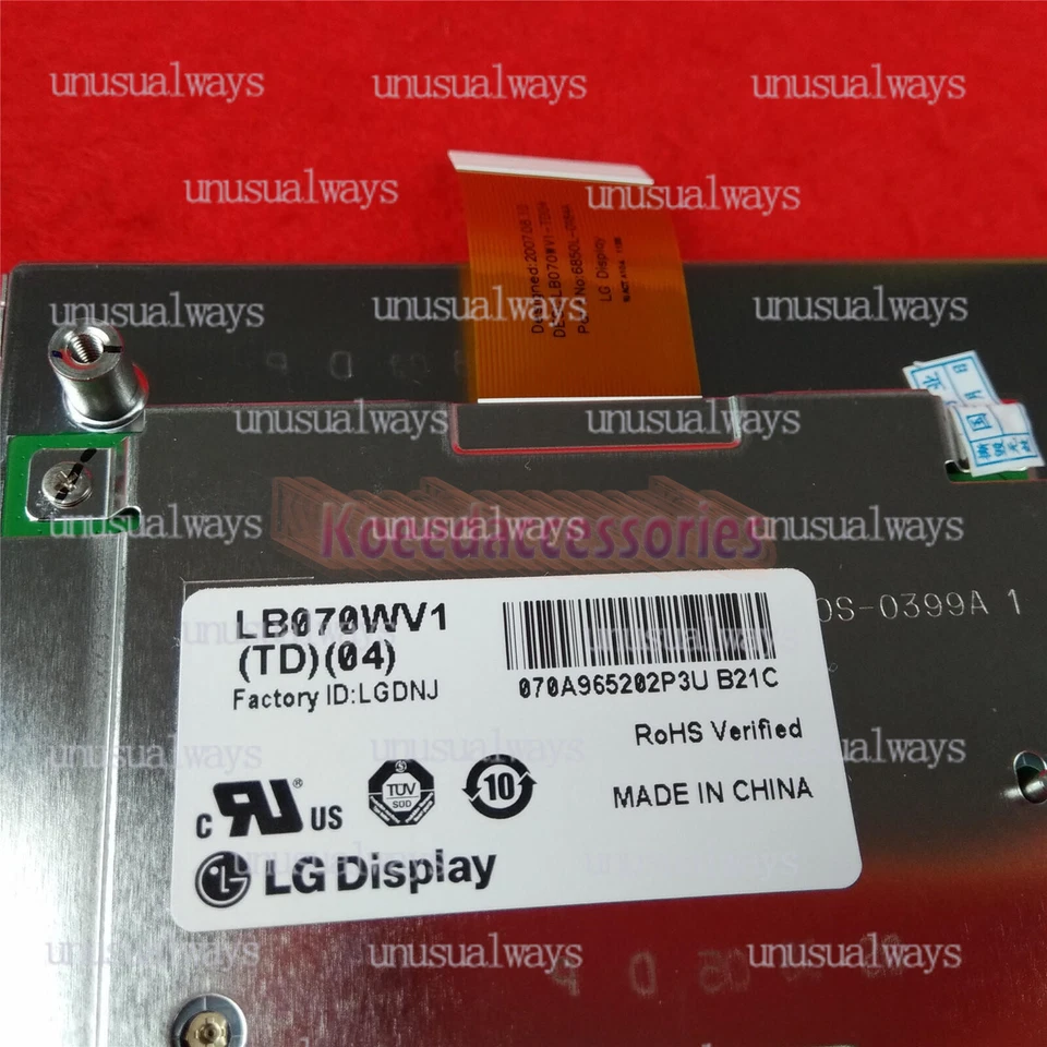 Nuevo LB070WV1-TD04 7.0" LG 800×480 Resolución Pantalla LCD Panel Foto 1 de 1