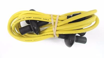 VW Beetle Spark Plug Wires Yellow Silicon EMPI 9400 for Air-Cooled Type 1  - Image 1 of 3