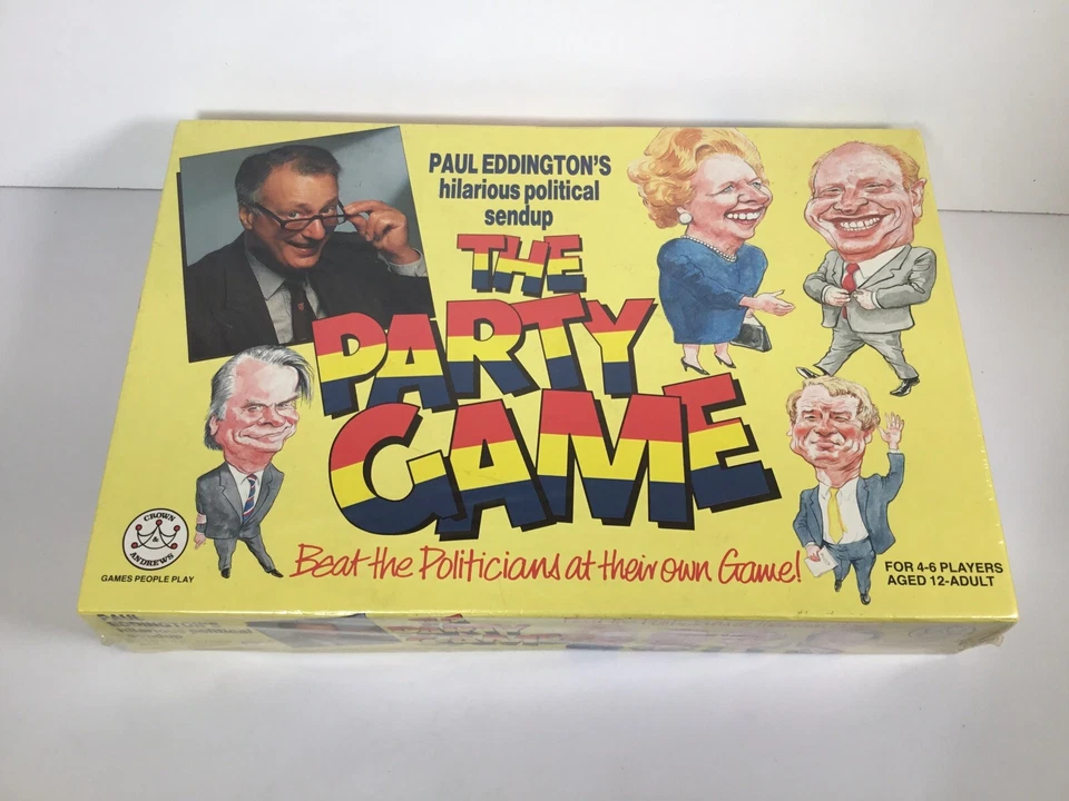 The Party Board Game by Paul Eddington's Hilarious Political Sendup 1989 VGC