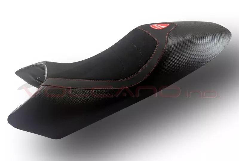 Funda Asiento Ducati Monster 1994-2007 Diseño Sella Volcano Antideslizante Negro Logo D Foto 1 de 3