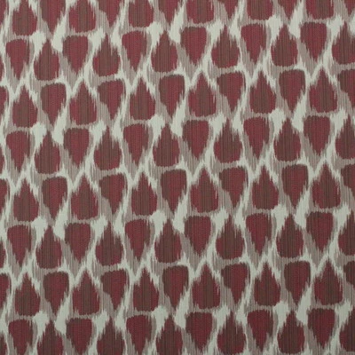 OUTDURA BALI RASPBERRY ANIMAL GEOMETRIC OUTDOOR INDOOR FABRIC BY THE YARD 54"W - Image 1 of 4