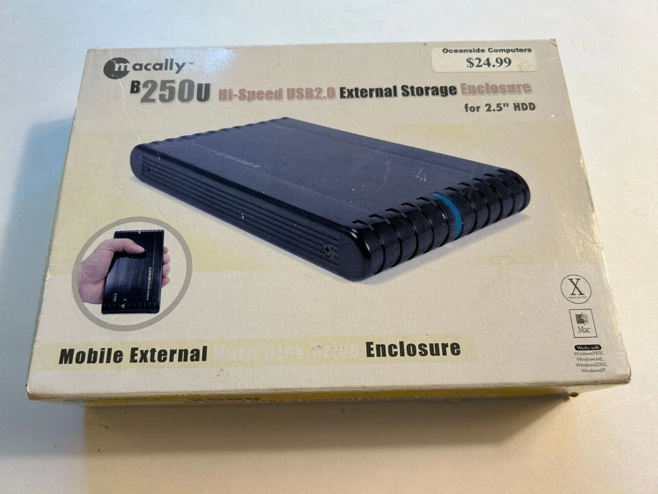 High Speed USB 2.0 Mobile External Storage Enclosure 2.5" HDD Macally B250u NIB - Image 1 of 4