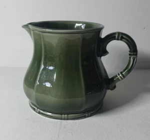 Howard Staffordshire A Taunton Vale Company Green Bambo Handle Jug 1960s - Picture 1 of 14