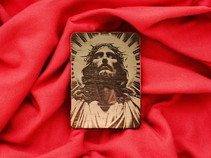 Handcrafted Lords Prayer LATIN Card - High Quality Birchwood - Made in Australia - Picture 1 of 4
