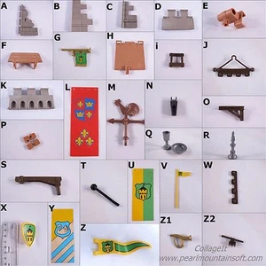 PLAYMOBIL VINTAGE 3666 3839 CASTILLO CABALLEROS POLEA VELETA BANDERA-NOTA!! - Imagen 1 de 30