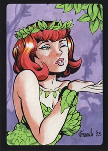 PRINT Batman - Poison Ivy #1 Sketch Card Limited Ed. Set of 12 ACEO - Picture 1 of 3