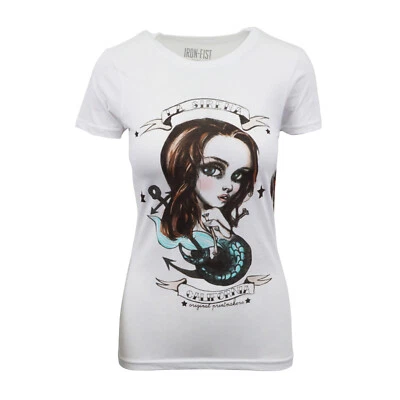 IRON FIST LA SIRENA LADIES WHITE T SHIRT - Image 1 of 2
