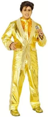 DISFRAZ DE ELVIS Smiffys con licencia oficial, dorado, M - talla 38-40 Foto 1 de 1
