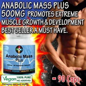 Strongest Extreme Anabolic Mass Bodybuilding Muscle Fuel Gains Results 90 Caps - Picture 1 of 8