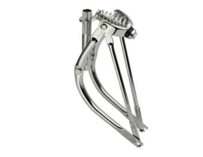 16" Bent Springer Forks In Chrome - Image 1 of 4