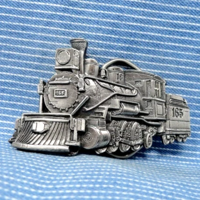 Locomotora de vapor tren motor 165 hebilla de cinturón 3D vintage 1981 TGABC .GTA083 Foto 1 de 4