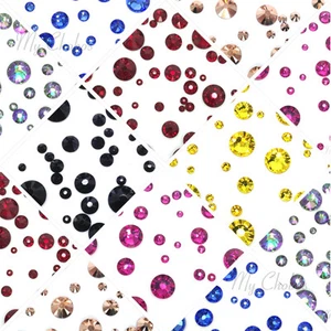 144 pcs Mixed Sizes Swarovski 2058/2088 Crystal Flatbacks nail art *U Pick Color - Picture 1 of 52