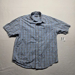 Camisa a Cuadros Azul St Johns Bay Camisa Manga Corta A Cuadros Adulto Hombre M Mediana - Imagen 1 de 7