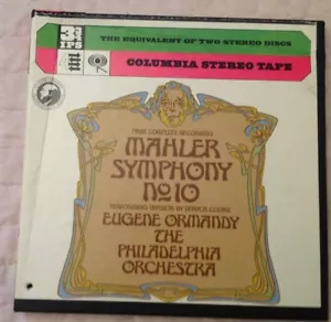 Mahler Symphony No. 10 Ormandy Philadelphia 4 Track 7" Reel Tape 3 3/4 ips - Imagen 1 de 3