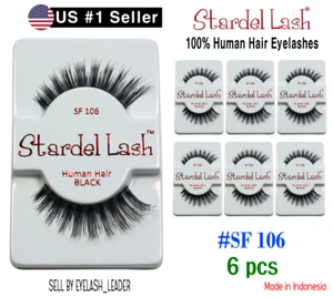 Ciglia capelli umani "6 pezzi" 100% "Stardel Lash" #SF 106 - Foto 1 di 3