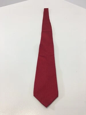 "Corbata clásica para hombre Marks And Spencer roja con puntos blancos y negros seda 58""" Foto 1 de 4