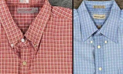 Vintage Shirts (2) David Taylor / Grey Elephant Short Sleeve XL Blue Red - Image 1 of 4