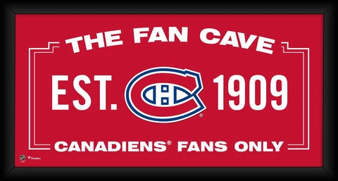 Montreal Canadiens Framed 10" x 20" Fan Cave Collage Cover