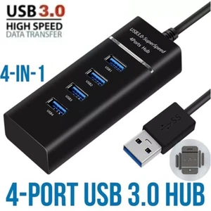 High Speed 4 Port USB HUB 3.0 Multi Splitter Expansion Desktop PC Laptop Adapter - Picture 1 of 11