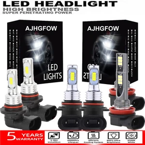 For Mitsubishi Lancer 2008-2017 LED Headlight High Low Beam + Fog Light Bulb Kit - Picture 1 of 14