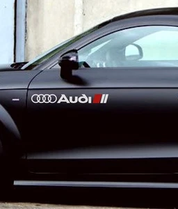 Audi A3 A4 A5 A6 A8 S4 S5 S6 RS4 RS5 RS6 Racing Decal sticker emblem logo WHITE - Bild 1 von 3