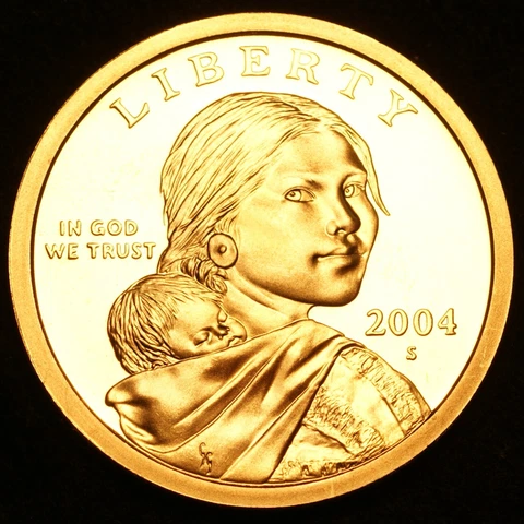 2004 S Sacagawea Mint Proof Dollar ~ With Eagle in Flight Reverse from Proof Set Cover
