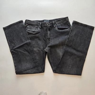 Nat Nast Luxury Originals Black Wash Denim Jeans Men's 38 x 34 Gray Stitching EU - Image 1 of 4