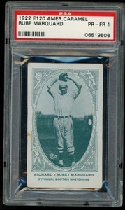 1922 E120 American Caramel R. (Rube) Marquard - PSA 1 HOF RARE - Picture 1 of 2