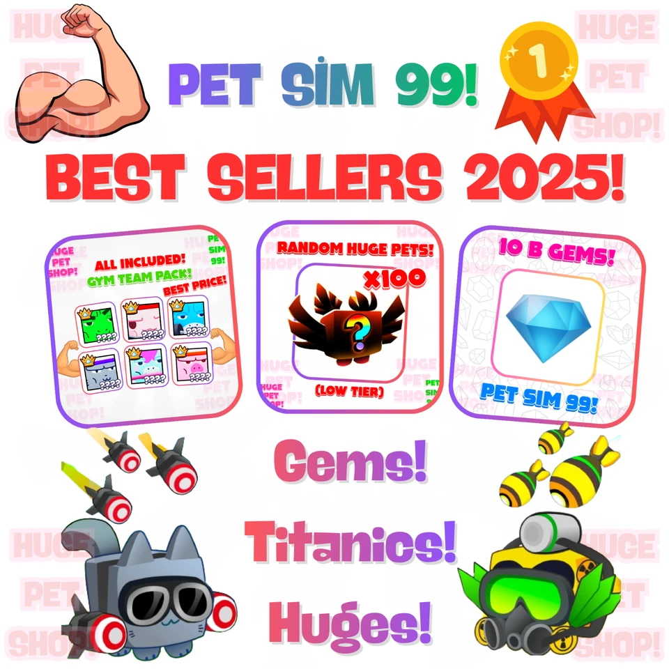🟢BESTSELLER 2025 - 💪Pet Simulator 99 - PS99🎮 - GÜNSTIG & schnelle Lieferung! - Bild 1 von 1