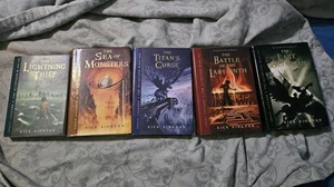 Percy Jackson Original Cover Set One signed Erstausgaben Hardcover Rick Riorda - Bild 1 von 7