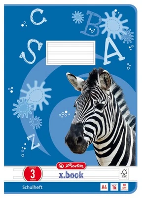 herlitz Schulheft x.book, DIN A4, Lineatur 8f / rautiert - Bild 1 von 2