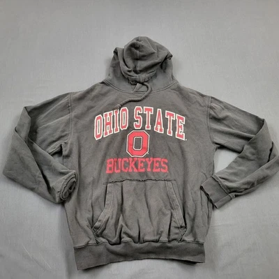 Suéter Ohio State Buckeyes para mujer manga media larga con capucha tejido gris * Foto 1 de 4