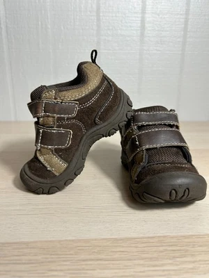 Smartfit Niños Pequeños Talla 5 Trail Senderismo Zapatos Marrón Imitación Cuero Gancho Lazo Foto 1 de 4