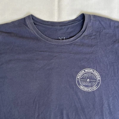 Camisa Nixon XL Azul Marino Envejecido Todo el Mundo Patinador Surf Street Wear Reloj 3010 Foto 1 de 4