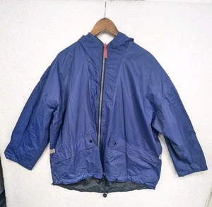 Y2K Totes Heavy Duty Blue Waterproof PVC Rain Jacket Double Pocket XL - Picture 1 of 12