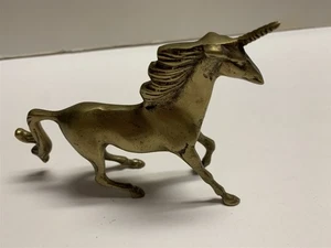 4 in Messing Einhorn Figur Fabelwesen magisches Wesen - Bild 1 von 5
