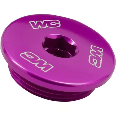 Works Connection Engine Plugs - Purple Motorcycle ATV/UTV Dirt Bike 24-P491 - Image 1 of 3
