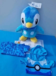 Build A Bear Piplup Pokemon Blue Penguin With Sound Hoody & Jacket BNWT - Picture 1 of 11