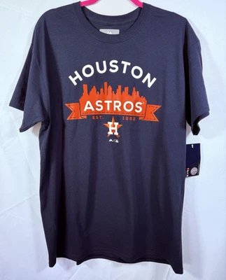Majestic T Shirt Size L Houston Astros Short Sleeve new - Image 1 of 4