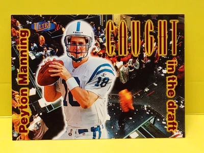 Fleer Ultra 1998 atrapado en el draft Peyton Manning #4 Indianapolis Colts Hof Foto 1 de 2