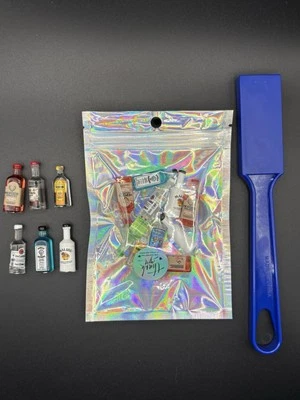 16 Liquor Bottles Mexican Loteria Magnetic Deck Chips Ficha With Wand - Image 1 of 3
