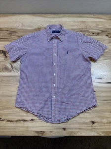 Ralph Lauren Herren Mehrfarbig Kariert Kurzarm Knopfleiste Hemd Größe Large - Bild 1 von 4