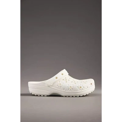 Zuecos Crocs Clásicos Floral Recortado Mujeres 9 Flores Blancas Lindo Femenino Informal Nuevos Foto 1 de 4