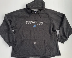 🦁Vintage 00s Reebok Detroit Lions Authentic NFL Equipment Pullover Sweatshirt L - Picture 1 of 6